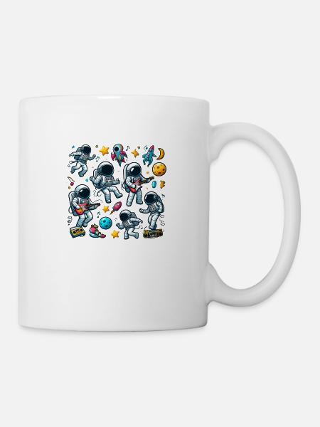 Stilisierter Astronaut - Tasse - Weiß
