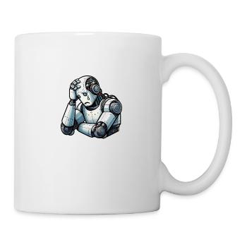 Robot Anxieux - Mug blanc - blanc - Droite