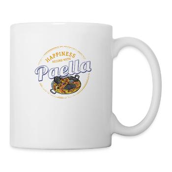 Paella Vintage Spanien Retro Paellapfanne Souvenir - Tasse - Weiß - Rechts