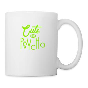 Mignon mais psychopathe - Doux mais fou - Fou - Mug blanc - blanc - Droite