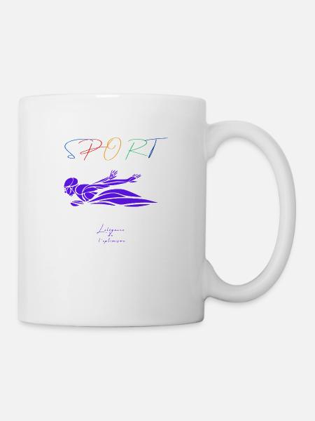 Natation - Mug blanc - blanc