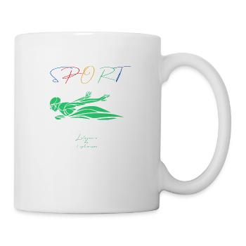 Natation - Mug blanc - blanc - Droite