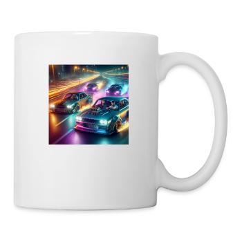 Fast furious super cars night road power - Mug - white - Right