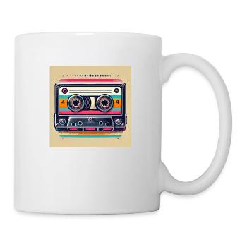 Retro Kassette - Tasse - Weiß - Rechts