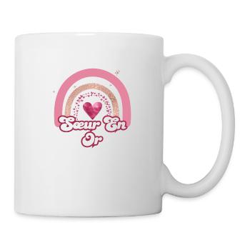 Sister in Rose Rainbow Gold - Sister Gift - Mug - white - Right