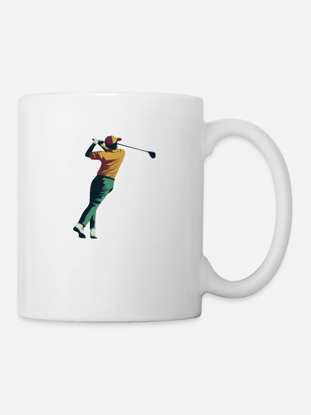 Golfer Golf Golfball - Tasse - Weiß