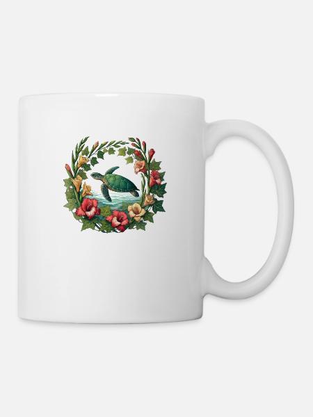 Tortue marine - Mug blanc - blanc