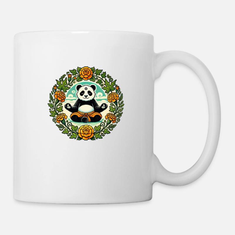 Zen Panda Ours - Mug blanc - blanc