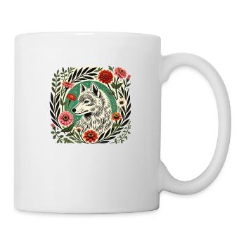 Loup - Mug blanc - blanc - Droite