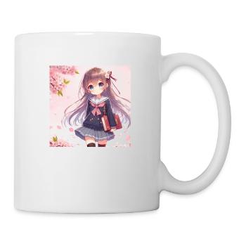 Fille dessins animés japonais mangas - Mug blanc - blanc - Droite