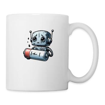 Robo-Sadness Low battery, low morale - Mug - white - Right