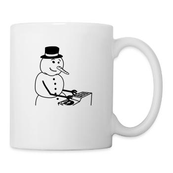 Winter DJ Snowman Mixer Mixer Music Party - Mug - white - Right