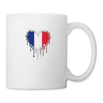 French flag - blue, white, red - Mug - white - Right