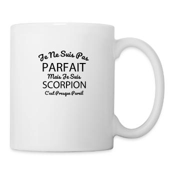 Ich bin nicht perfekt, aber ich bin ein Skorpion - Tasse - Weiß - Rechts