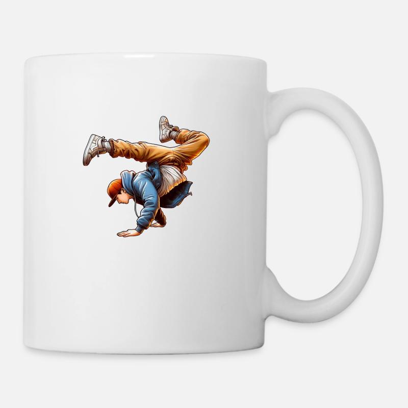 Energetische Breakdance-Tanzschritte - Tasse - Weiß