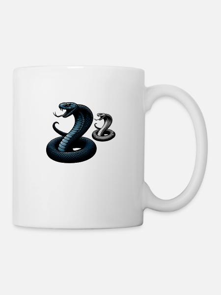 Süße schwarze Mamba Schlange - Tasse - Weiß