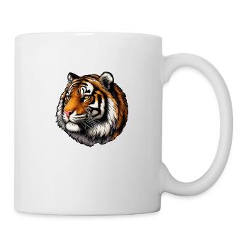 Tiger Tiger Cat: Eine königliche Katze - Tasse - Weiß - Rechts