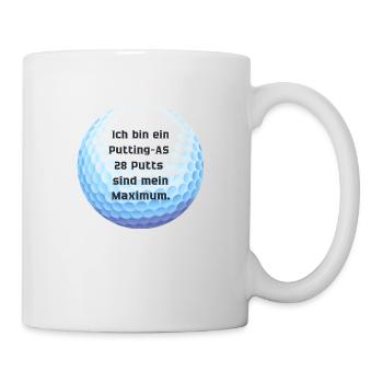 Golf Affirmation - Putten - Tasse - Weiß - Rechts