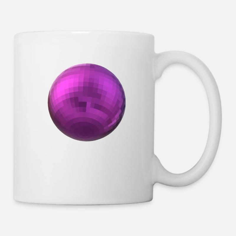 Lila Kugel - Tasse - Weiß