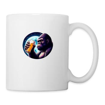 Großer Bierliebhaber Affe - Tasse - Weiß - Rechts