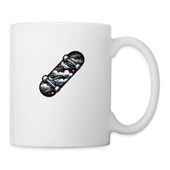 Skateboard-Spaß, coole Fortbewegungsmittel - Tasse - Weiß - Rechts