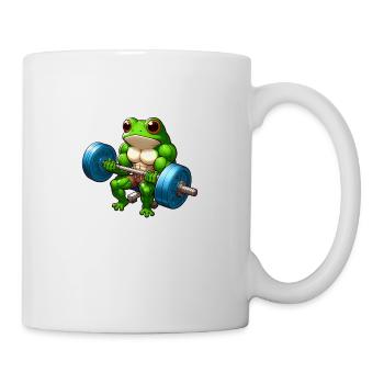 Grenouille Sportive Dynamique - Mug blanc - blanc - Droite