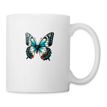 Kawaii Schmetterling - Tasse - Weiß - Rechts