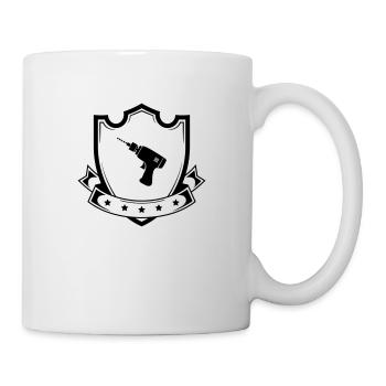 bohrmaschine wappen - Tasse - Weiß - Rechts