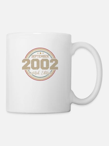 September 2002 Geburtstagsgeschenk 2002 - Tasse - Weiß
