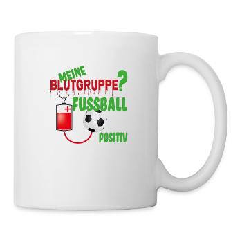 Fußball im Blut - Tasse - Weiß - Rechts