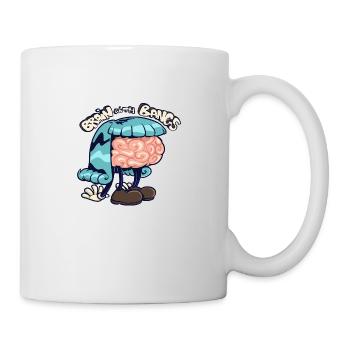 brain with bangs - Mug - white - Right