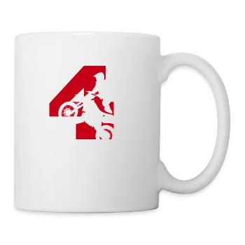Moto 4 biker - Mug - white - Right