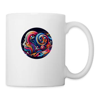 Erde & Mensch abstract - Tasse - Weiß - Rechts