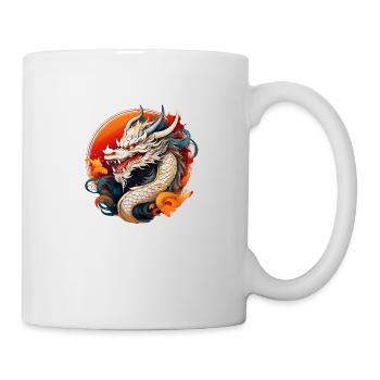 Wild animal en colère dragon motivation combative - Mug blanc - blanc - Droite