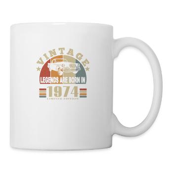 Jahrgang 1974 Legende geboren - Tasse - Weiß - Rechts