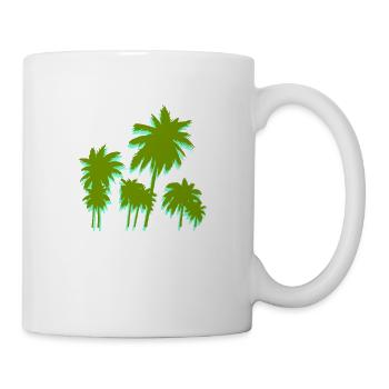 palmen - Tasse - Weiß - Rechts