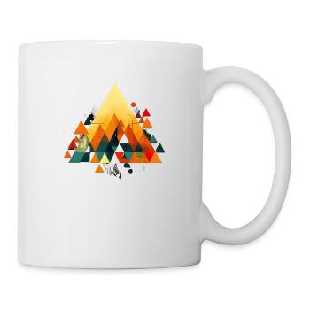 Montagne géométrique de couleurs - Mug blanc - blanc - Droite