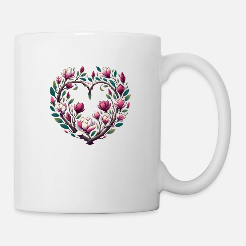 Magnolien - Tasse - Weiß