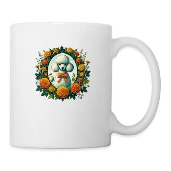 Pudel - Tasse - Weiß - Rechts