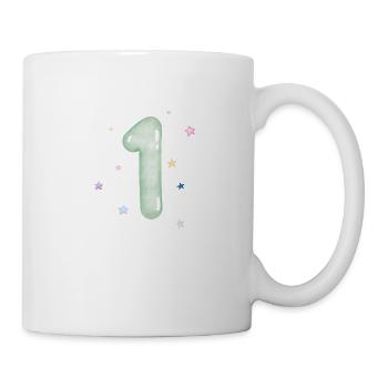 1e anniversaire watercolor étoile - Mug blanc - blanc - Droite