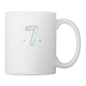 7e anniversaire watercolor étoile - Mug blanc - blanc - Droite