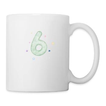 6e anniversaire watercolor étoile - Mug blanc - blanc - Droite