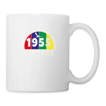 Jahrgang 1955 Retro - Bursdag - Tasse - Weiß - Rechts