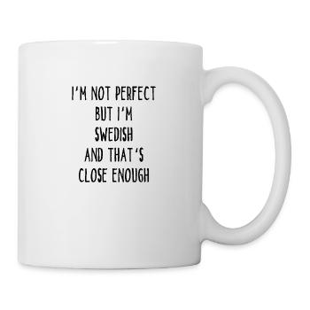 Je ne suis pas parfait mais je suis suédois et c’est proche de E - Mug blanc - blanc - Droite