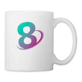 Number 8 multicolor - Mug - white - Right