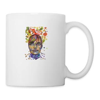 Illustration collage sketch portrait carographic - Mug - white - Right
