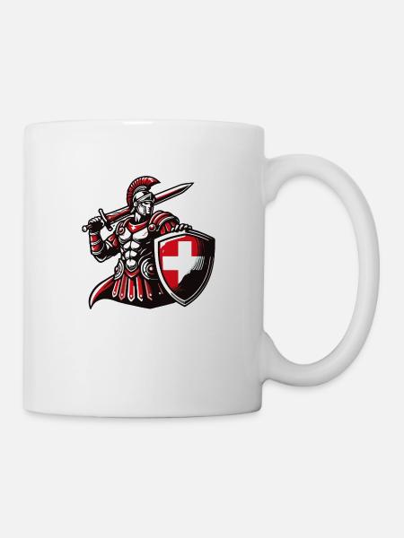 Gladiateur Suisse 3 - Mug blanc - blanc