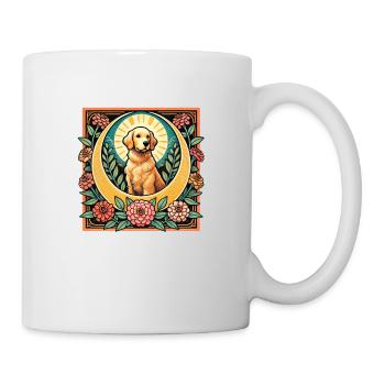Golden retriever - Mug blanc - blanc - Droite