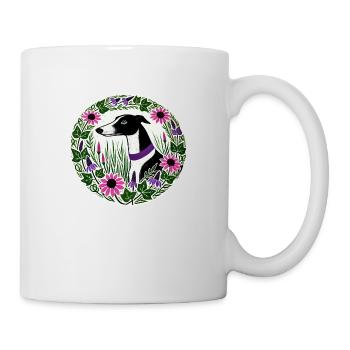Black and White Greyhound - Mug - white - Right
