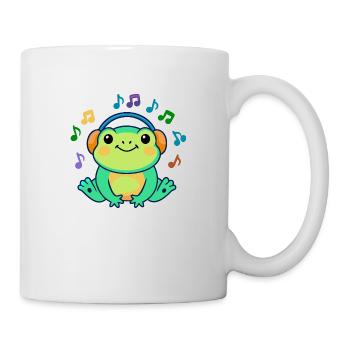 DJ Żabka – grenouille musicale - Mug blanc - blanc - Droite